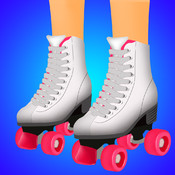 女孩溜冰滑板